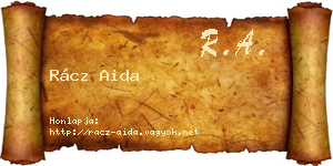 Rácz Aida névjegykártya